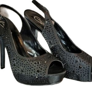 Candies Sparkly Gem 5" Platform with 4" Heel sz 7